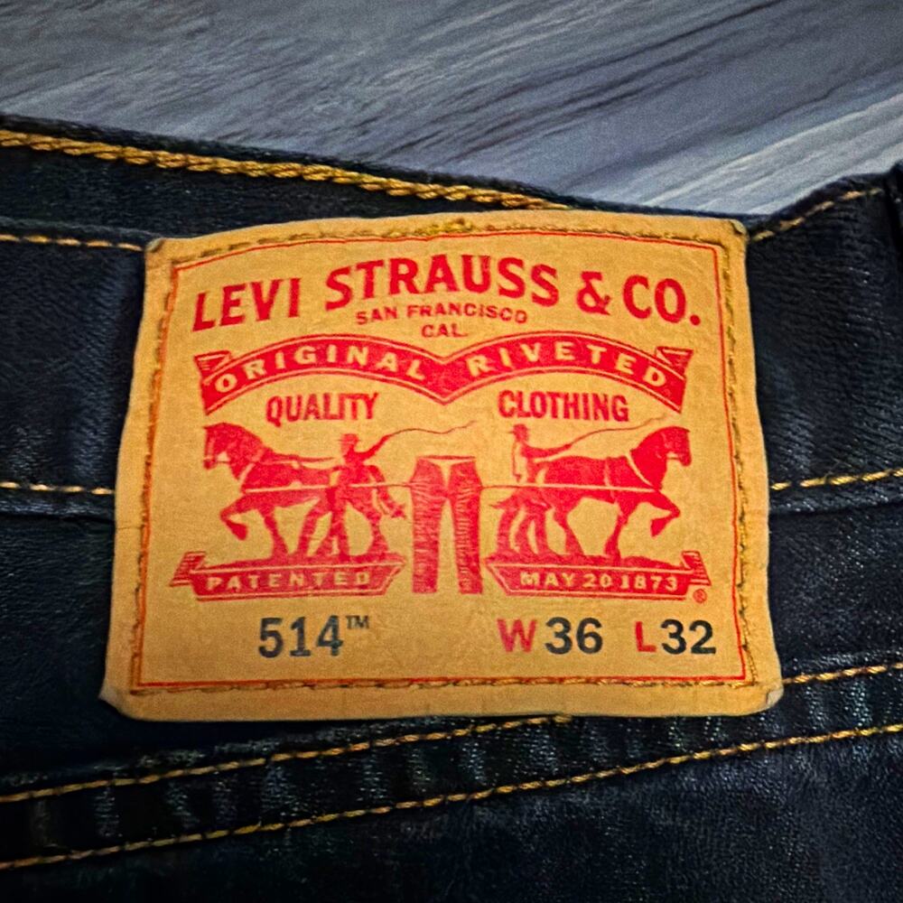 Levi’s 514 Men’s Jeans 36x32 Black Straight Fit Denim